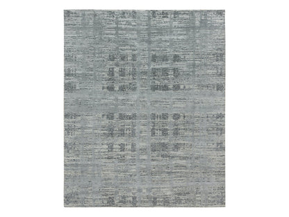 Modern / Contemporary hand-knotted wool rug in Gray, 8' x 10' — SKU O065945