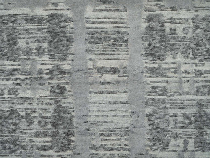 Modern / Contemporary hand-knotted wool runner in Gray, 2'7" x 25'6" — SKU O065956 (view 5)