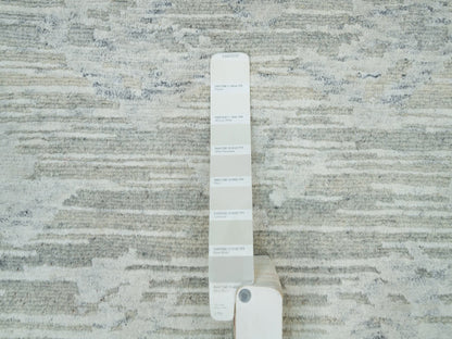 Modern / Contemporary hand-knotted wool runner in Gray, 2'7" x 22' — SKU O065957 (view 4)