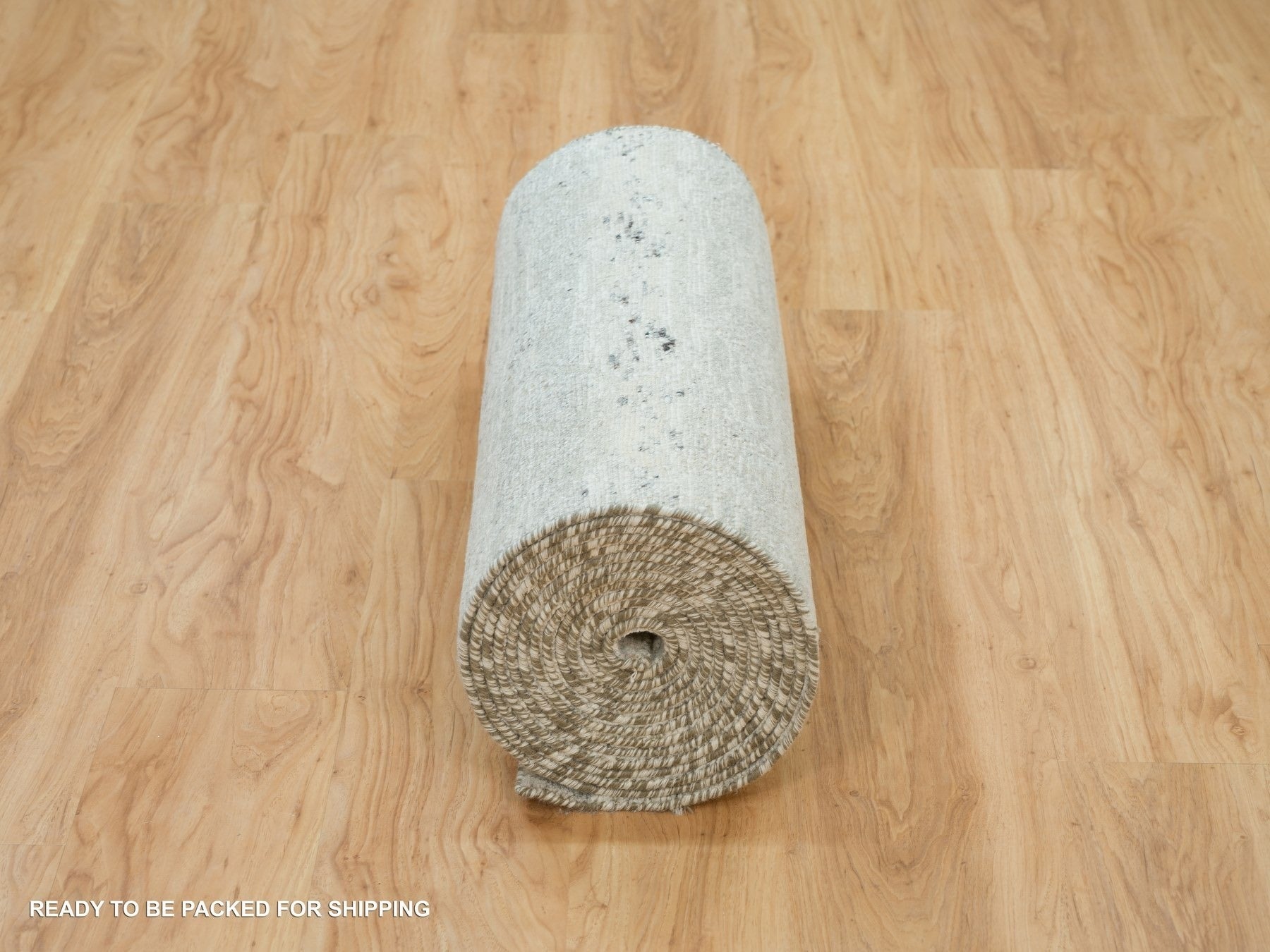 Modern / Contemporary hand-knotted wool runner in Gray, 2'7" x 22' — SKU O065957 (view 6)