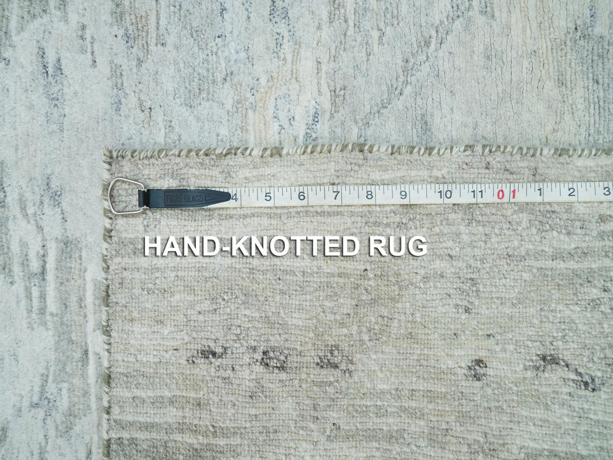 Modern / Contemporary hand-knotted wool runner in Gray, 2'7" x 22' — SKU O065957 (view 8)