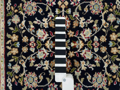 Blue 2'7" x 10'0" Fine Oriental Hand knotted Wool Rug - Sku: O065984
