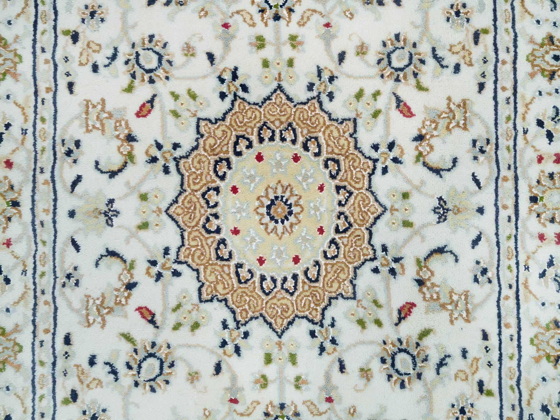 Nain Fine Oriental hand-knotted wool runner in Ivory, 2'8" x 16'7" — SKU O065993 (view 5)