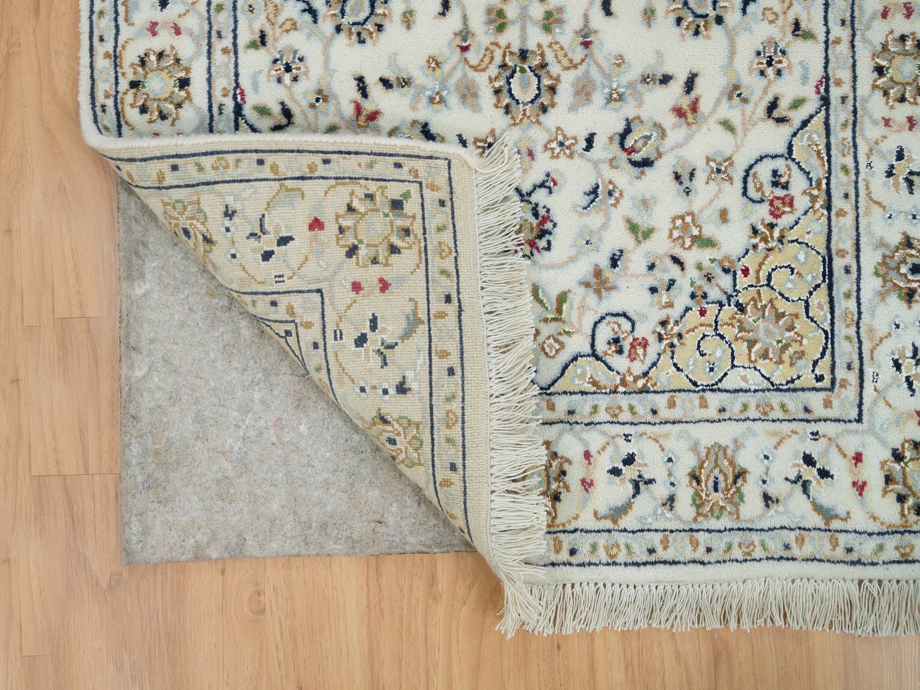 Nain Fine Oriental hand-knotted wool runner in Ivory, 2'6" x 20'6" — SKU O065994 (view 3)