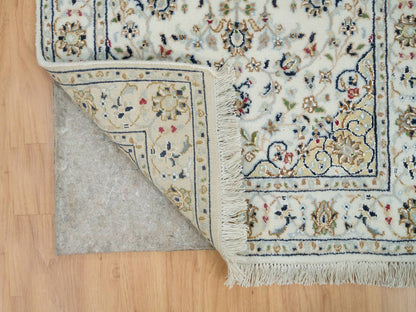 Nain Fine Oriental hand-knotted wool runner in Ivory, 2'6" x 20'6" — SKU O065994 (view 3)
