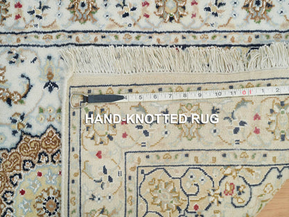 Nain Fine Oriental hand-knotted wool runner in Ivory, 2'6" x 20'6" — SKU O065994 (view 8)