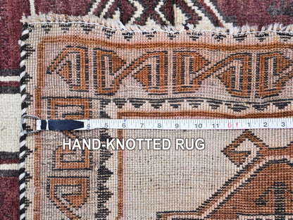 Ivory 3'7" x 6'0" Persian Hand knotted Wool Rug - Sku: O066017