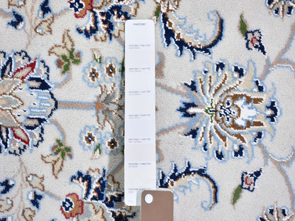 Nain Fine Oriental hand-knotted wool rug in Ivory, 6'1" x 6'1" — SKU O066024 (view 3)