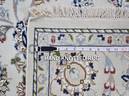 Ivory 6'1" x 6'1" Fine Oriental Hand knotted Wool Rug - Sku: O066024