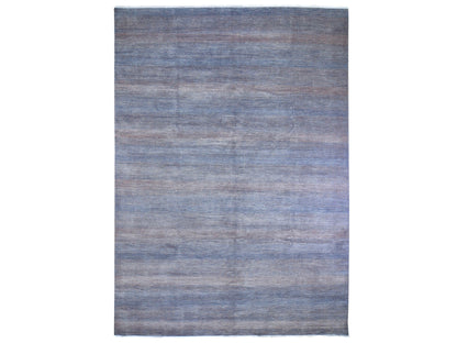 Orange 9'1" x 12'2" Modern / Contemporary Hand knotted Wool/Silk Rug - Sku: O066053