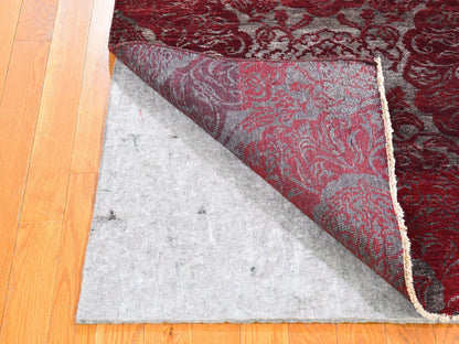 Ivory 3'2" x 5'6" Modern and Contemporary Hand knotted Wool Rug - Sku: O066123