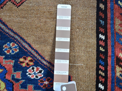 Antique hand-knotted wool runner in Brown & Ivory, 3'9" x 12'2" — SKU O066185 (view 3)