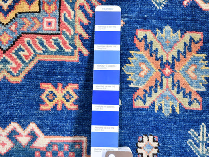 Kazak Kazak hand-knotted wool rug in Blue & Ivory, 3'9" x 5'9" — SKU O066282 (view 2)