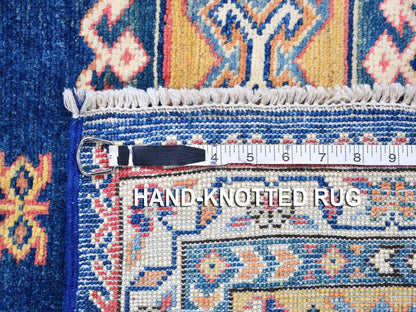 Kazak Kazak hand-knotted wool rug in Blue & Ivory, 3'9" x 5'9" — SKU O066282 (view 6)