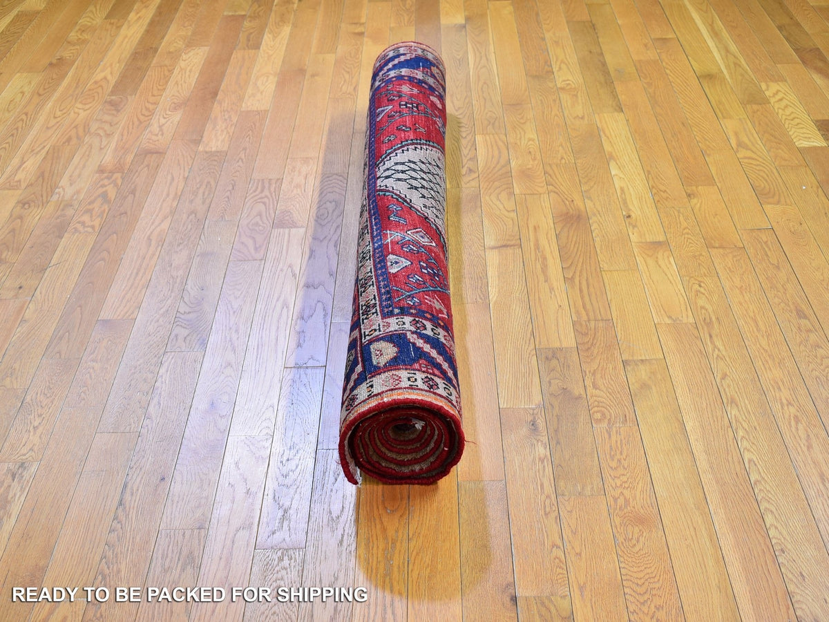 Persian hand-knotted wool rug in Brown & Navy Blue, 5'2" x 8'8" — SKU O066324 (view 5)