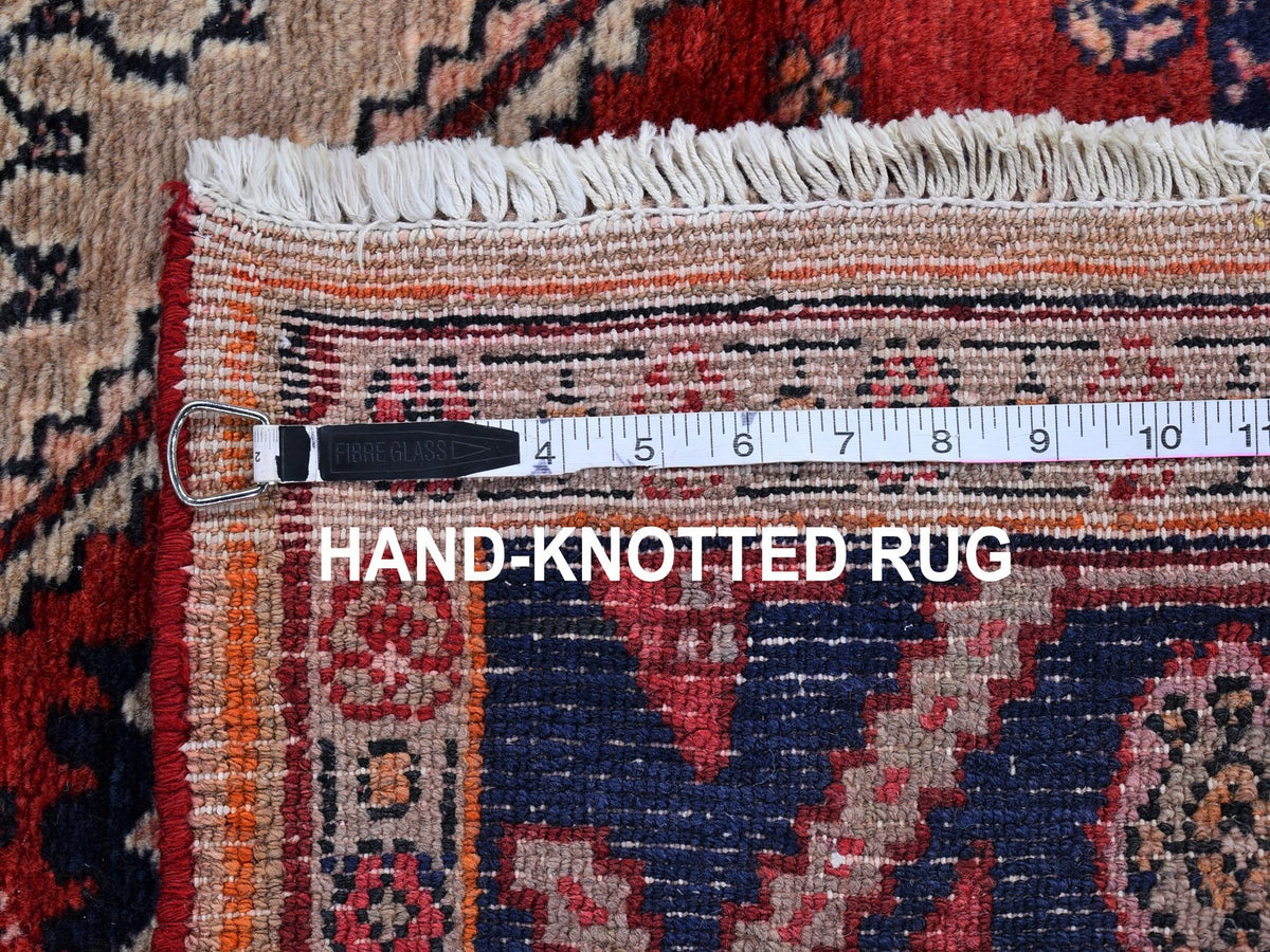 Persian hand-knotted wool rug in Brown & Navy Blue, 5'2" x 8'8" — SKU O066324 (view 7)