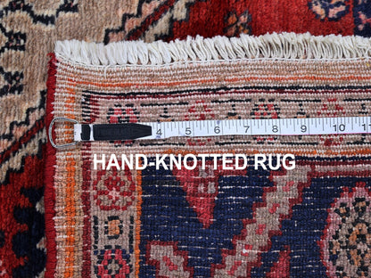 Persian hand-knotted wool rug in Brown & Navy Blue, 5'2" x 8'8" — SKU O066324 (view 7)