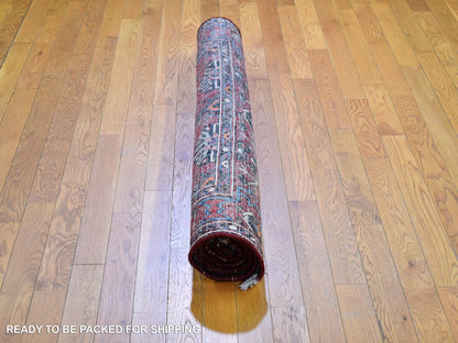 Red 4'4" x 6'8" Persian Hand knotted Wool Rug - Sku: O066339