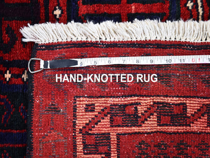Red 5'8" x 8'6" Persian Hand knotted Wool Rug - Sku: O066341