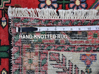Red 3'8" x 5'3" Persian Hand knotted Wool Rug - Sku: O066345