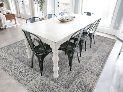 Grey 7'10" x 9'9" Modern / Contemporary Handloom Wool/Silk Rug - Sku: O066438