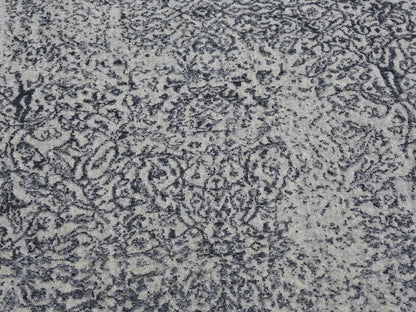 Modern / Contemporary hand-knotted wool/silk rug in Gray, 7'10" x 9'9" — SKU O066438 (view 5)