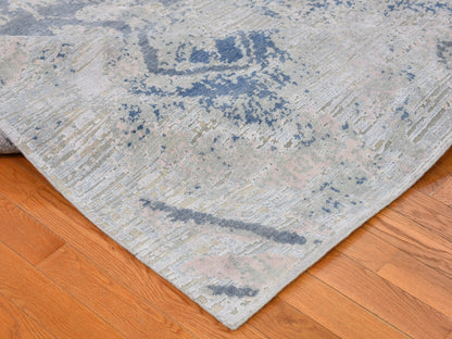 Ivory 10'0" x 14'1" Wool / Silk Hand knotted Wool/Silk Rug - Sku: O066443