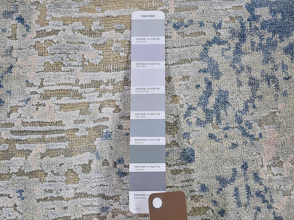 Ivory 10'0" x 14'1" Wool / Silk Hand knotted Wool/Silk Rug - Sku: O066443