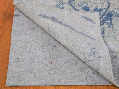 Ivory 10'0" x 14'1" Wool / Silk Hand knotted Wool/Silk Rug - Sku: O066443