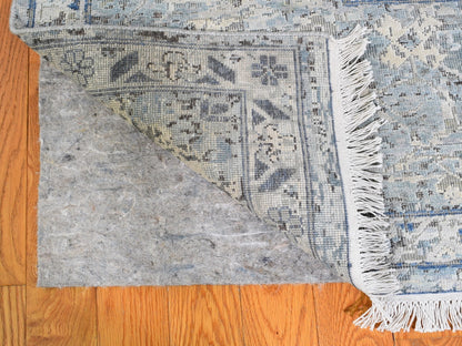 Ivory 9'10" x 14'2" Modern and Contemporary Hand knotted Wool/Silk Rug - Sku: O066446