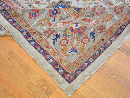Sultanabad Antique hand-knotted wool rug in Beige & Light Green, 12' x 21' — SKU O066457 (view 6)