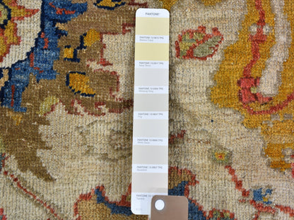 Sultanabad Antique hand-knotted wool rug in Beige & Light Green, 12' x 21' — SKU O066457 (view 7)
