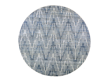 Modern / Contemporary hand-knotted wool/silk rug in Blue, 10'1" x 10'1" — SKU O066465