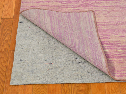 Pink 12'1" x 15'2" Modern / Contemporary Hand knotted Wool Rug - Sku: O066466