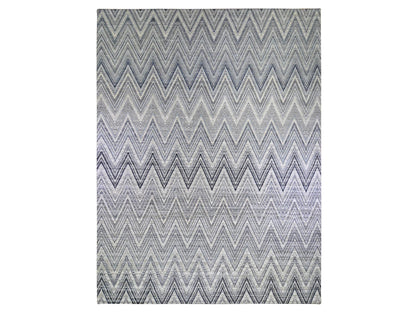 Grey 14'1" x 18'1" Modern / Contemporary Hand knotted Wool/Silk Rug - Sku: O066488