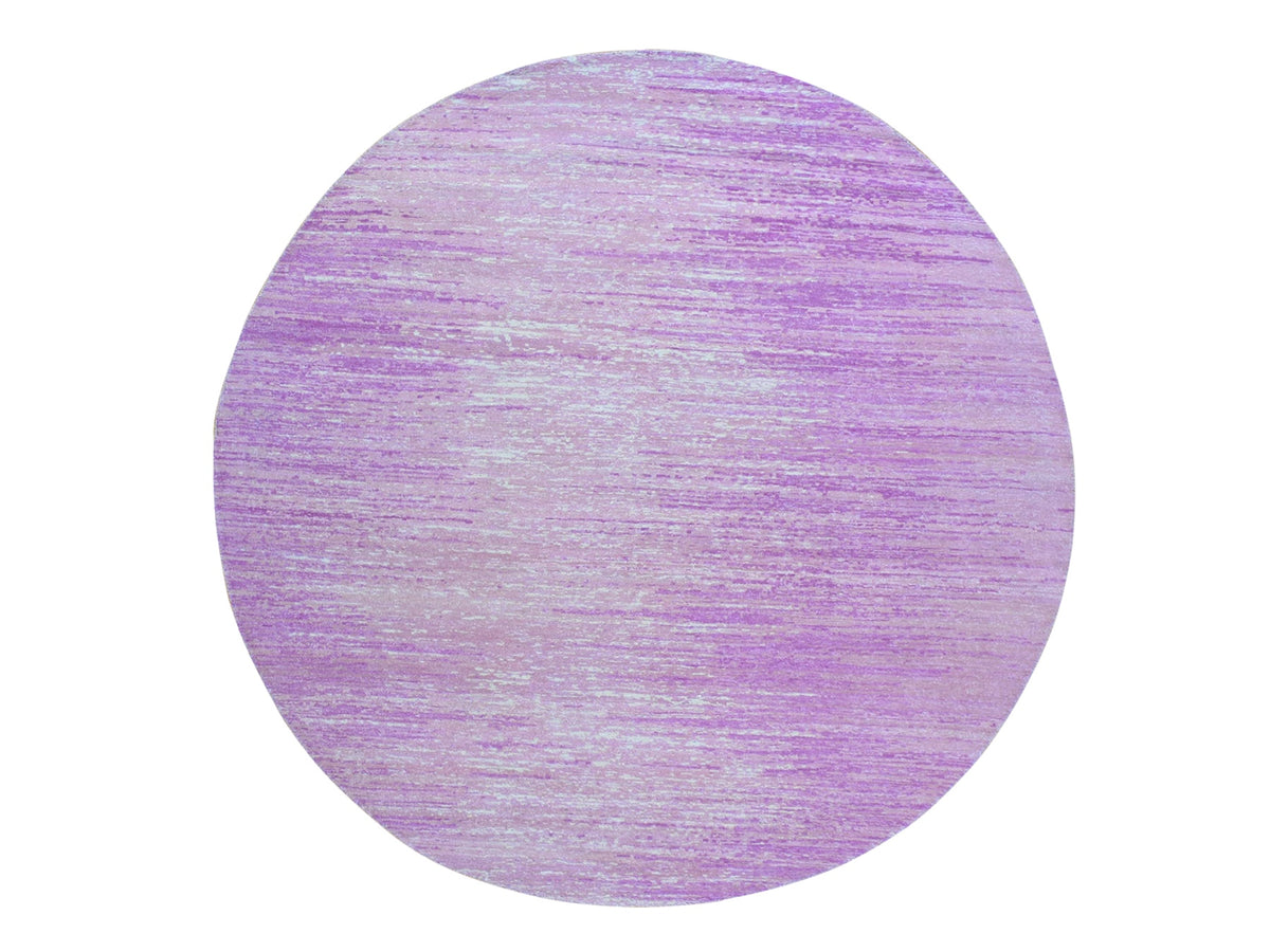Modern / Contemporary hand-knotted wool rug in Pink, 6' x 6' — SKU O066499