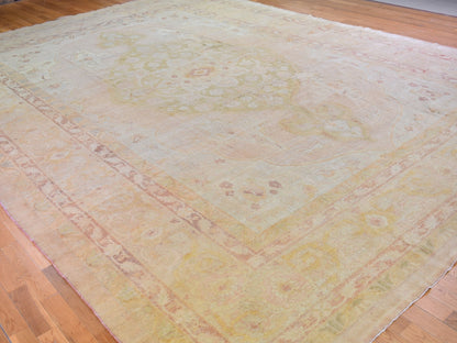 Agra Antique hand-knotted wool rug in Beige & Sheepskin, 12'1" x 16'9" — SKU O066505 (view 2)