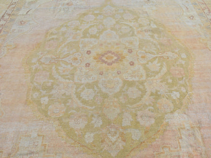 Agra Antique hand-knotted wool rug in Beige & Sheepskin, 12'1" x 16'9" — SKU O066505 (view 3)