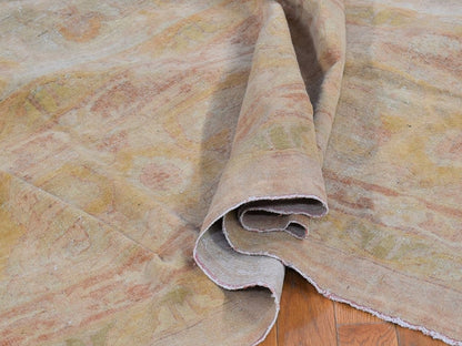 Agra Antique hand-knotted wool rug in Beige & Sheepskin, 12'1" x 16'9" — SKU O066505 (view 4)