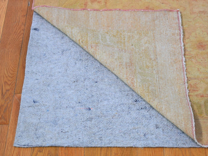 Agra Antique hand-knotted wool rug in Beige & Sheepskin, 12'1" x 16'9" — SKU O066505 (view 7)