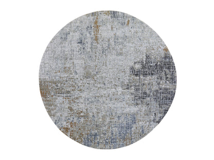 Modern / Contemporary hand-knotted wool rug in Gray, 6' x 6' — SKU O066513