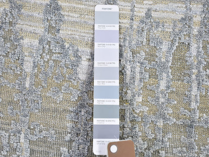 Grey 8'0" x 10'3" Modern / Contemporary Hand knotted Wool/Silk Rug - Sku: O066543
