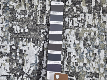 Grey 3'1" x 5'0" Modern / Contemporary Hand knotted Wool Rug - Sku: O066545