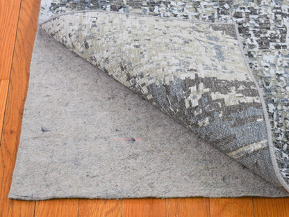 Grey 3'1" x 5'0" Modern / Contemporary Hand knotted Wool Rug - Sku: O066545