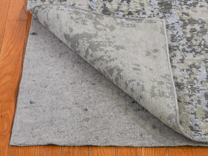 Grey 3'0" x 5'2" Modern / Contemporary Hand knotted Wool Rug - Sku: O066568