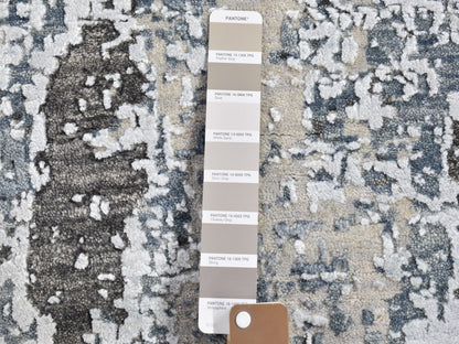 Ivory 3'0" x 5'0" Modern and Contemporary Hand knotted Wool Rug - Sku: O066579