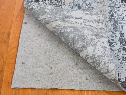 Ivory 3'0" x 5'0" Modern and Contemporary Hand knotted Wool Rug - Sku: O066579