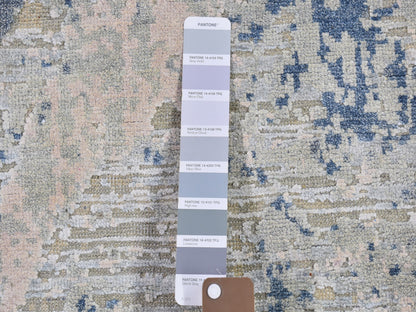Ivory 3'0" x 5'5" Transitional Hand knotted Wool/Silk Rug - Sku: O066589