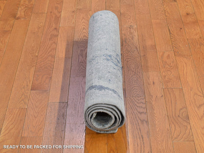 Ivory 3'0" x 5'5" Transitional Hand knotted Wool/Silk Rug - Sku: O066589