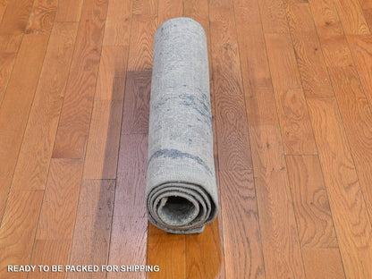 Ivory 3'0" x 5'5" Transitional Hand knotted Wool/Silk Rug - Sku: O066590
